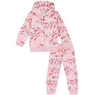 Girls Pink Floral Tracksuit, 1, hi-res