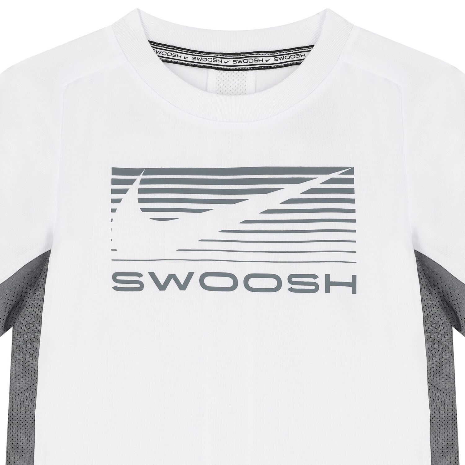 Boys White & Grey Shorts Set, 1, hi-res