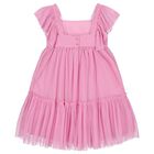 Girls Pink Tulle Dress, 2, hi-res