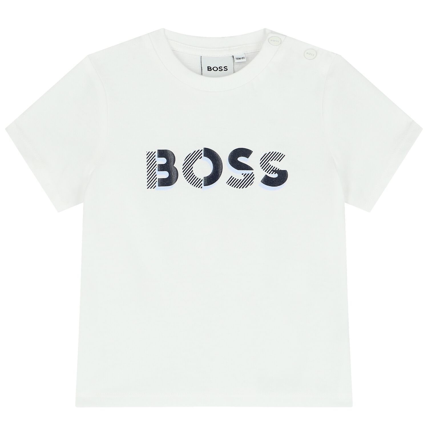 Baby Boys White Logo T-Shirt, 4, hi-res