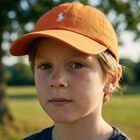 Boys Orange Logo Cap, 1, hi-res