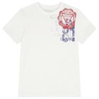 Boys White Logo T-Shirt, 1, hi-res
