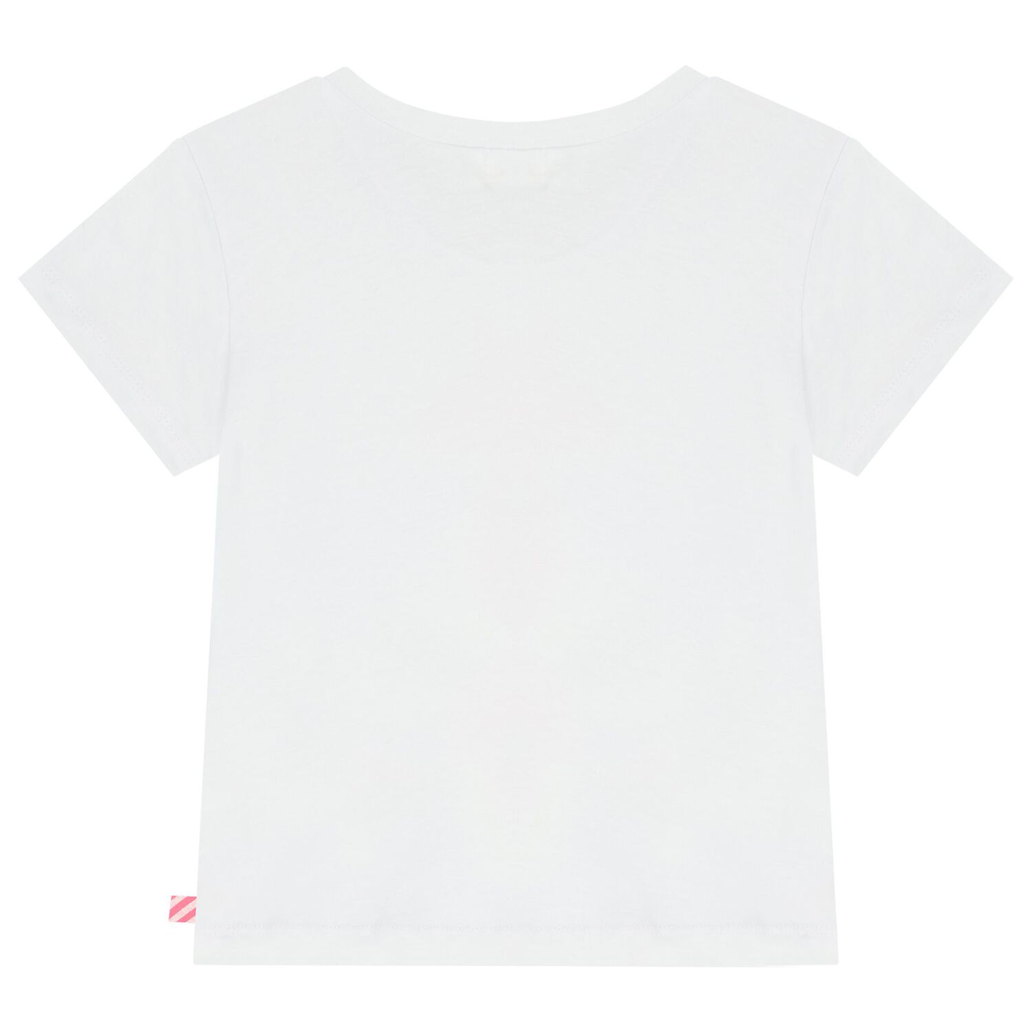 Girls White Sequin Flamingo T-Shirt , 1, hi-res
