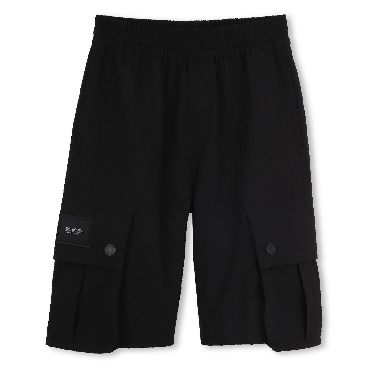 Boys Black Shorts, 1, hi-res