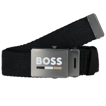 Boys Black Logo Belt