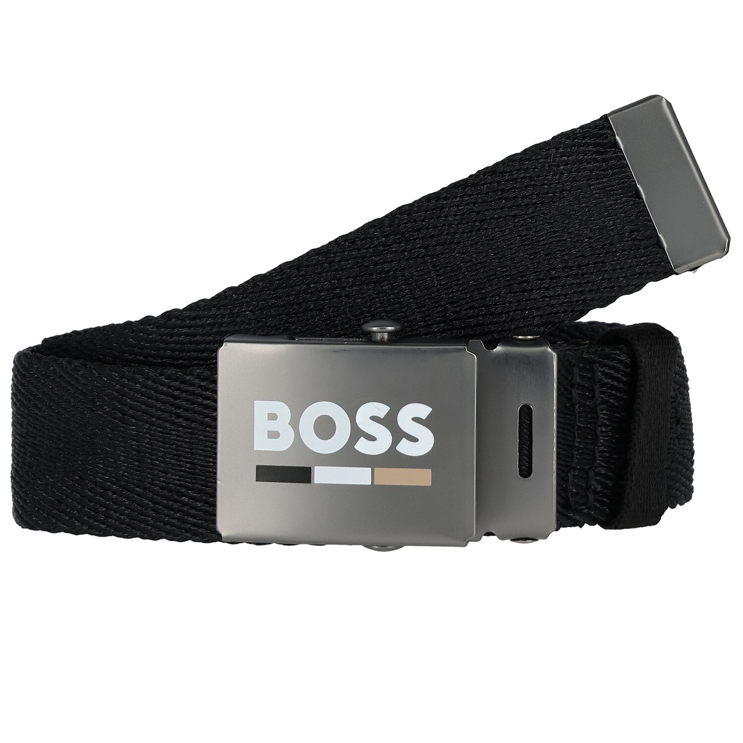 Boys Black Logo Belt, 1, hi-res image number null