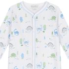 Baby Boys White & Blue Dinosaur Era Babygrow, 1, hi-res