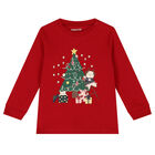 Red & Navy Blue Festive Pyjamas, 2, hi-res