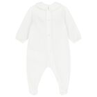 White Teddy Bear Logo Babygrow, 1, hi-res