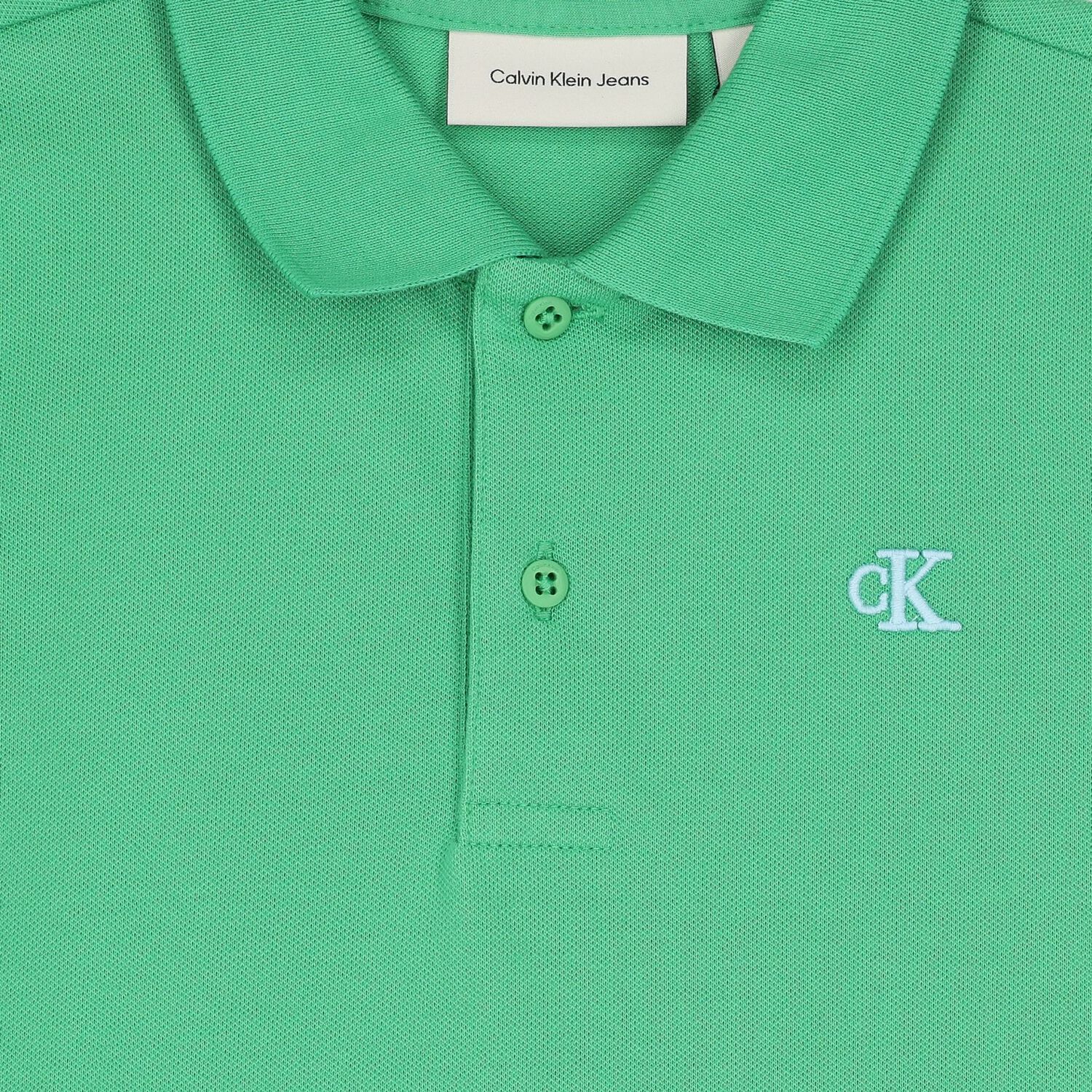 Boys Green Logo Polo Shirt, 1, hi-res image number null