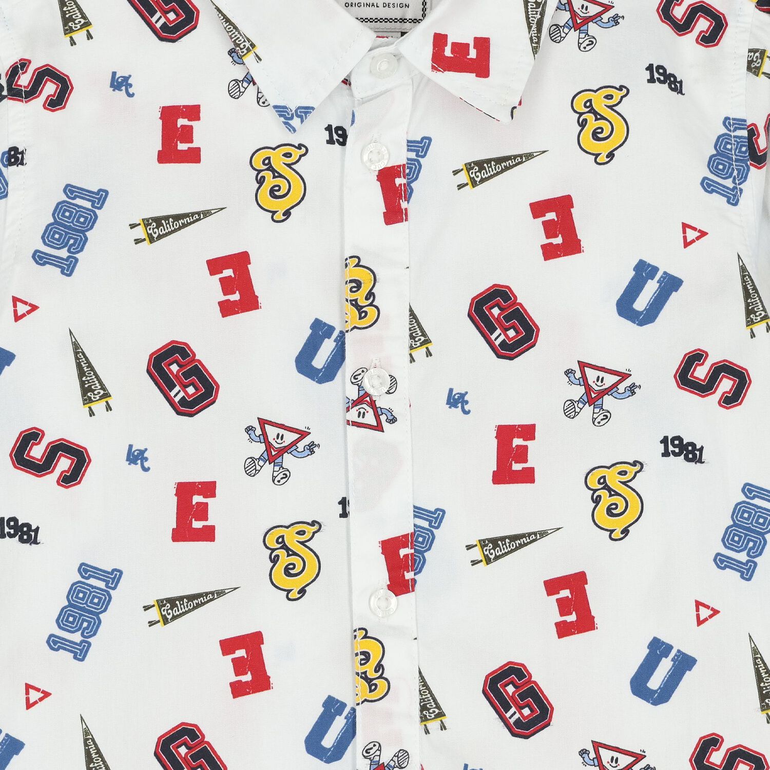 Boys White Logo Shirt, 1, hi-res