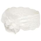 Baby Girls White Headband & Socks Set, 2, hi-res