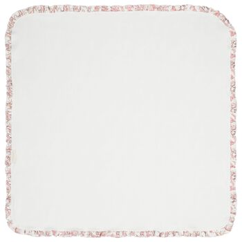 Baby Girls White & Pink Africa Blanket