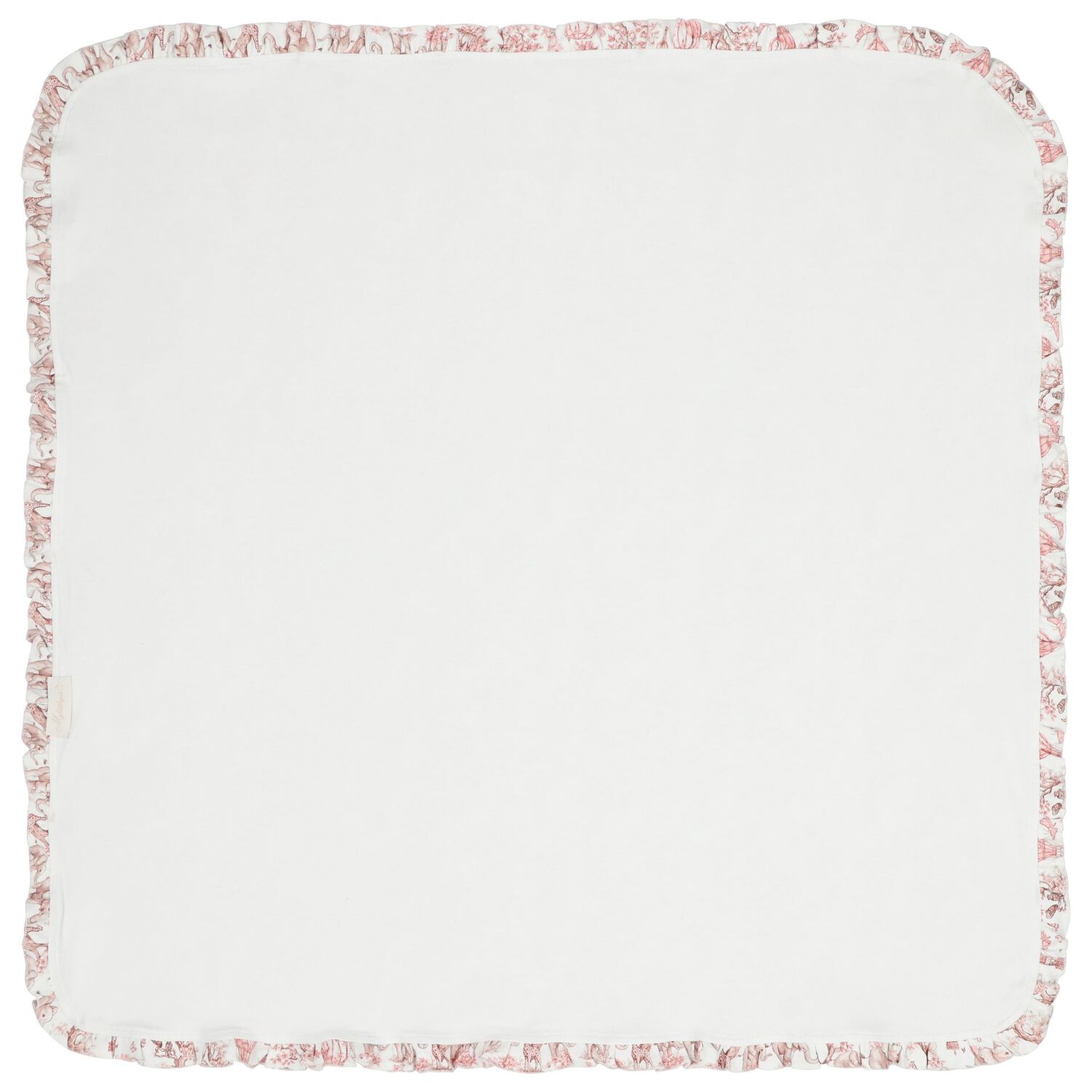 Baby Girls White & Pink Africa Blanket, 1, hi-res image number null