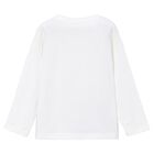 Boys Ivory Cat Long Sleeve Top, 2, hi-res