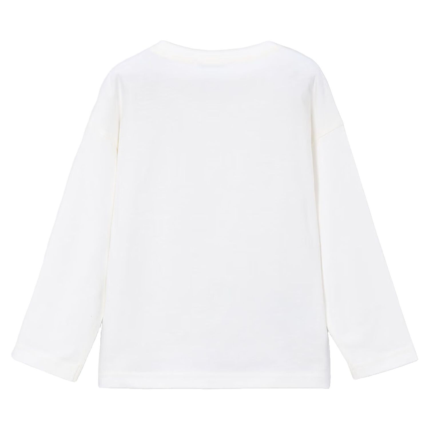Boys Ivory Cat Long Sleeve Top, 2, hi-res