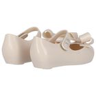 Girls Beige Bow Jelly Shoes, 1, hi-res