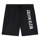Boys Black Logo Swim Shorts, 3, hi-res
