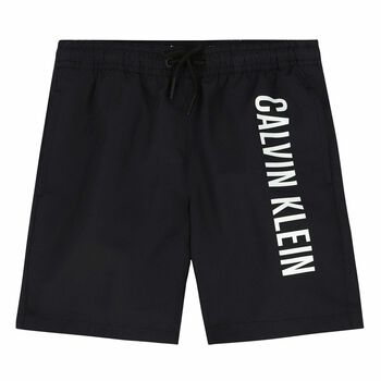 Boys Black Logo Swim Shorts