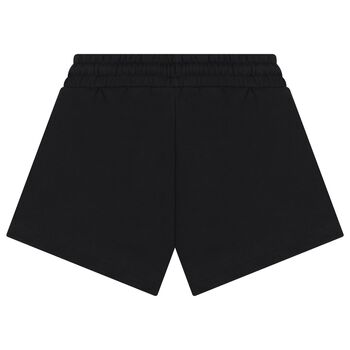 Girls Black Logo Shorts