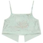 Girls Green Jacquard Skirt Set, 1, hi-res