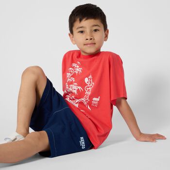 Boys Navy Blue Logo Shorts