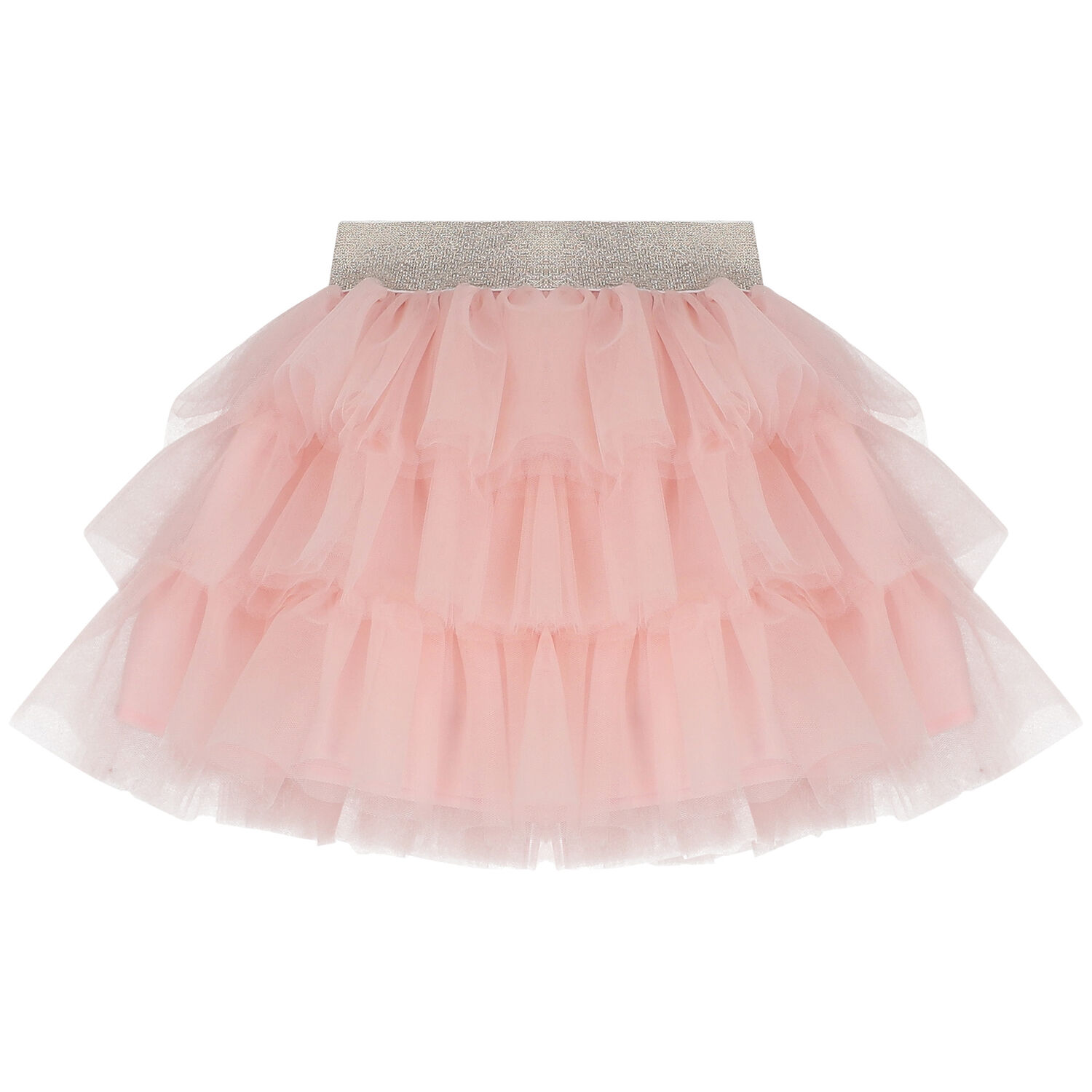 Girls Ivory Top & Pink Tulle Skirt Set, 10, hi-res