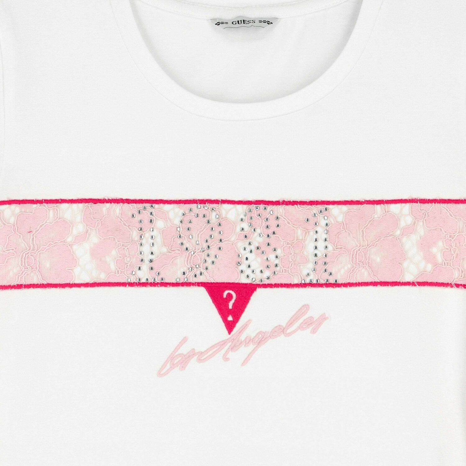 Girls White Logo Dress, 1, hi-res