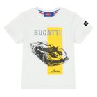 Younger Boys White Logo T-Shirt, 1, hi-res