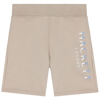 Boys Beige Logo Shorts