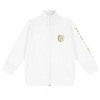 Boys White Logo Zip Up Top, 1, hi-res