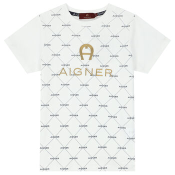 Boys White Logo T-Shirt