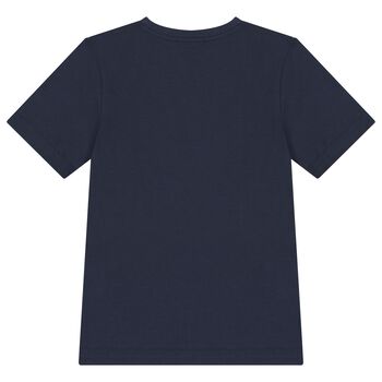 Boys Navy Blue Logo T-Shirt