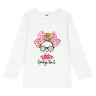 Girls White & Pink Graphic Leggings Set, 1, hi-res