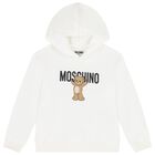 White Teddy Bear Logo Hooded Top, 1, hi-res