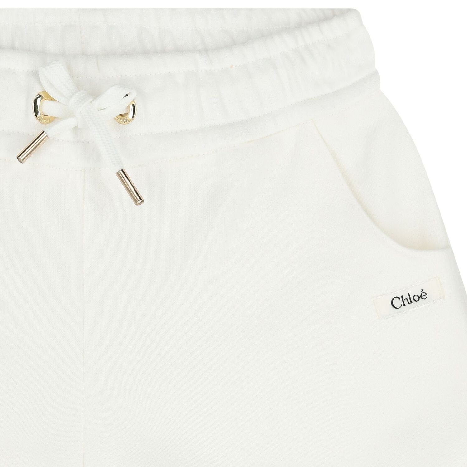 Girls Mini Me Ivory Logo Shorts, 1, hi-res