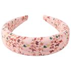 Girls Pink Floral Padded Headband, 1, hi-res