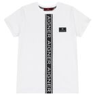 Boys White Logo T-Shirt, 1, hi-res
