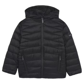 Boys Black Padded Puffer Jacket