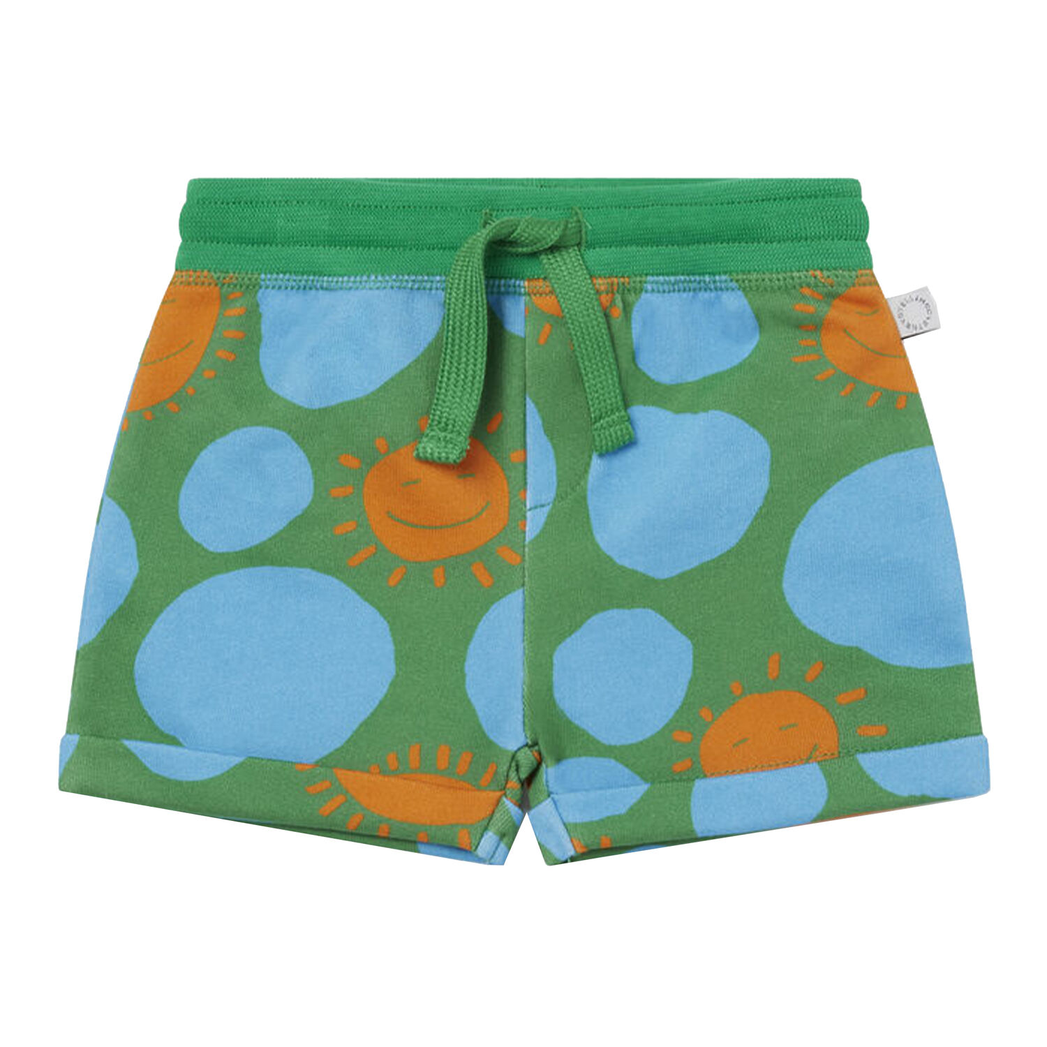 Younger Boys Green Polka Dot Shorts, 1, hi-res