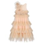  Girls Pink Sequin Tiered Dress, 1, hi-res