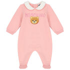 Pink Teddy Bear Logo Babygrow Gift Set, 1, hi-res