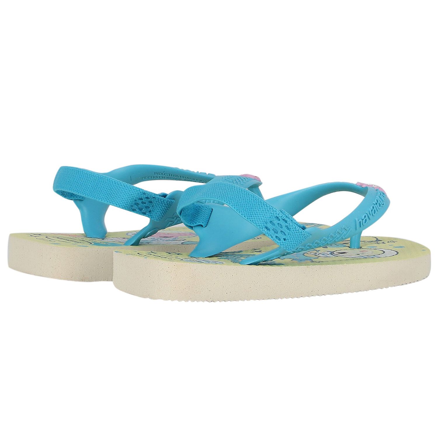 Girls Beige Logo Flip Flops, 1, hi-res image number null