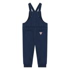 Baby Boys Navy Blue Logo Teddy Bear Dungaree Set, 1, hi-res