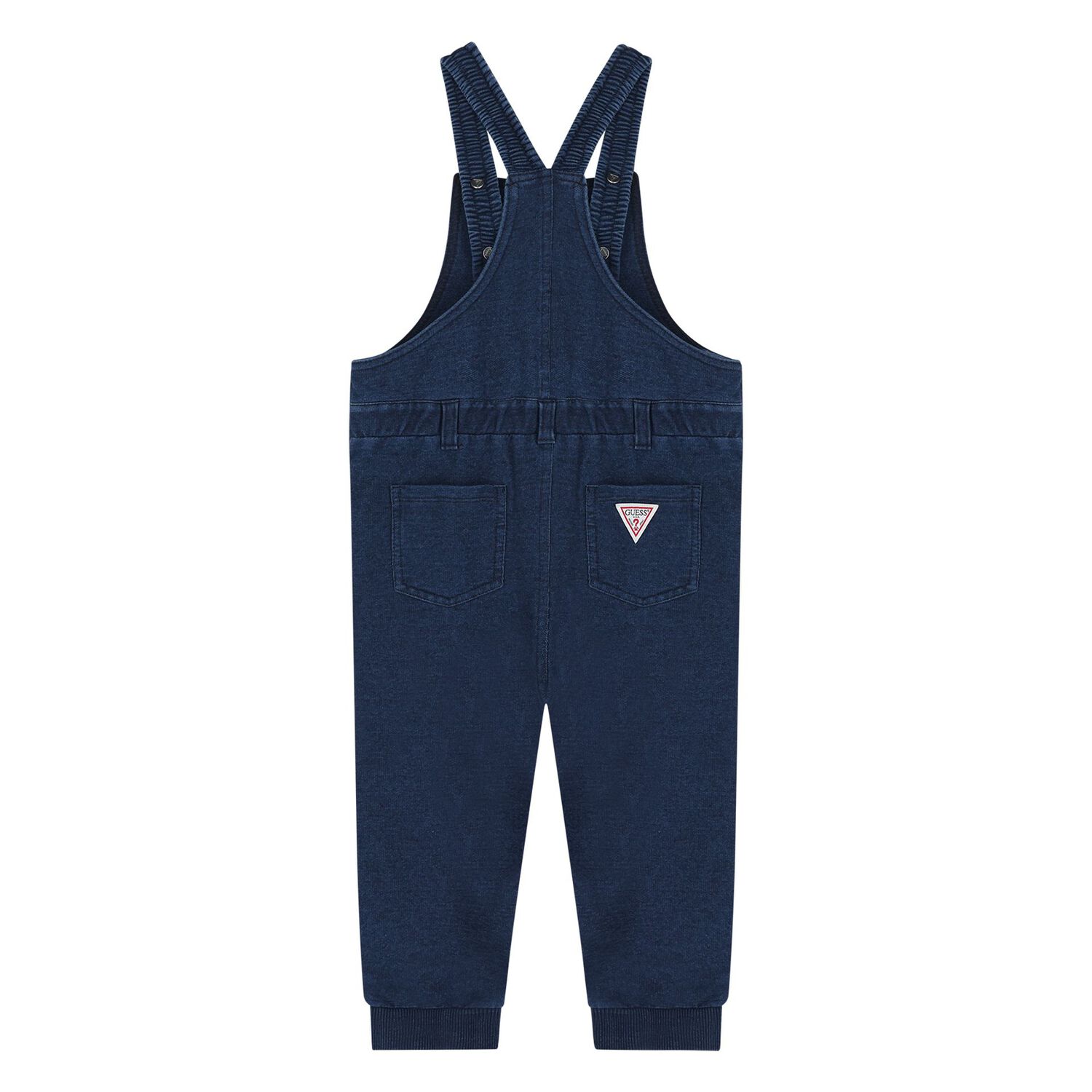 Baby Boys Navy Blue Logo Teddy Bear Dungaree Set, 1, hi-res image number null
