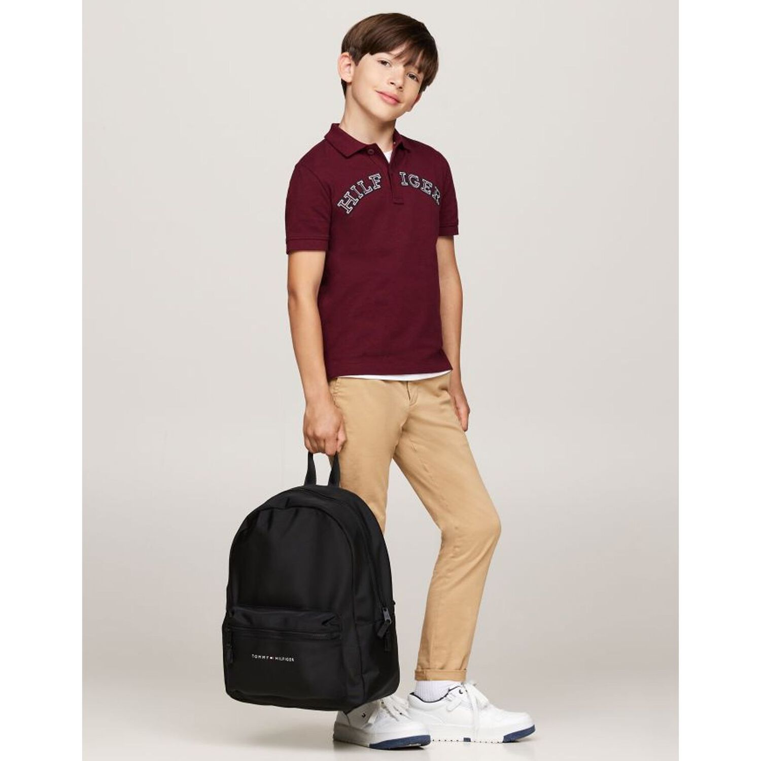 Black Logo Backpack, 7, hi-res