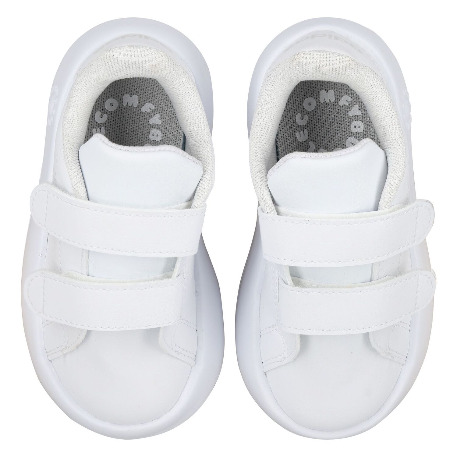 White Logo Velcro Bubblecomfy Trainers, 1, hi-res