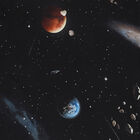 Boys Black Space T-Shirt, 1, hi-res