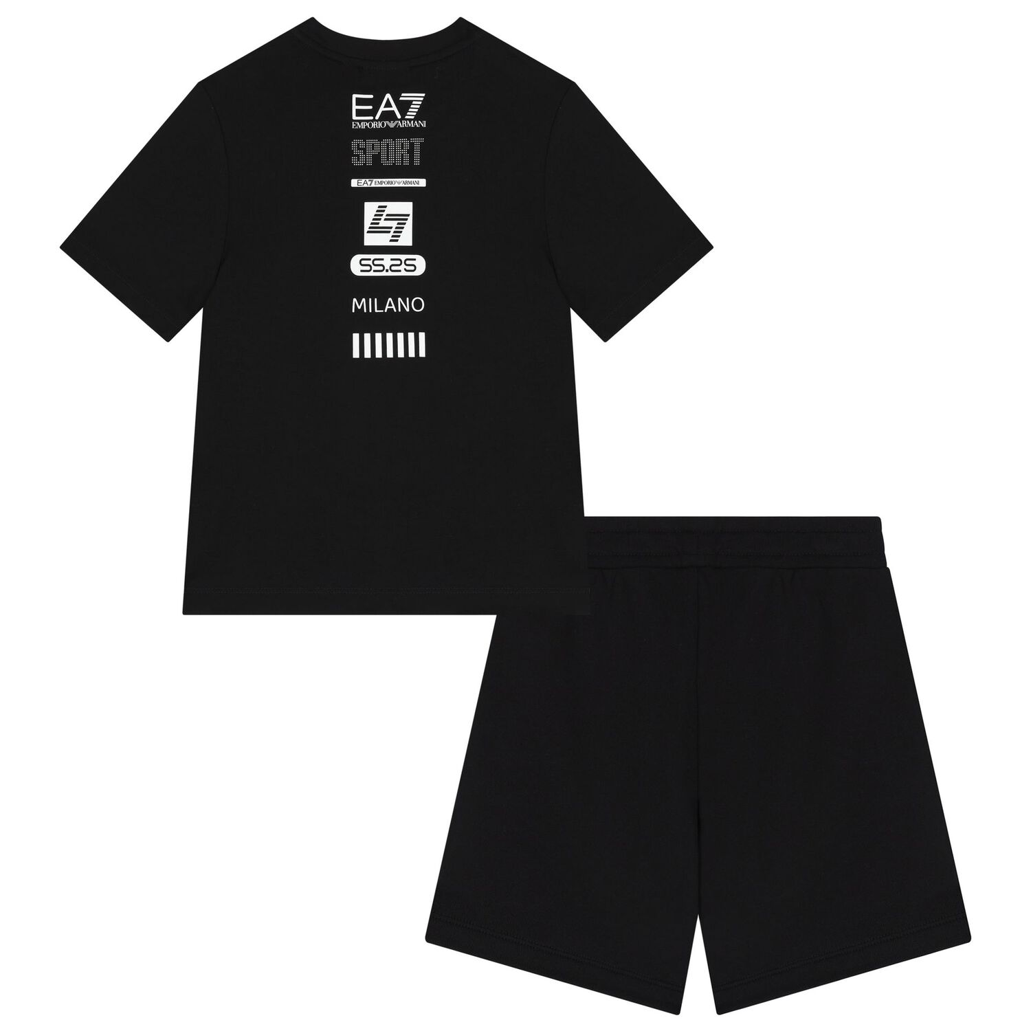 Boys Black Logo Shorts Set, 3, hi-res