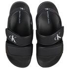 Black Logo Sandals, 1, hi-res